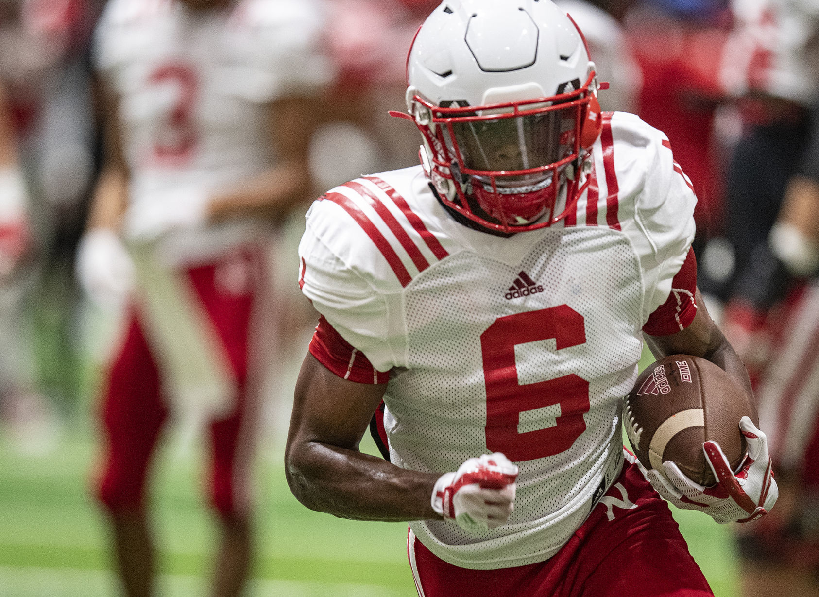 NU football practice, 8.7